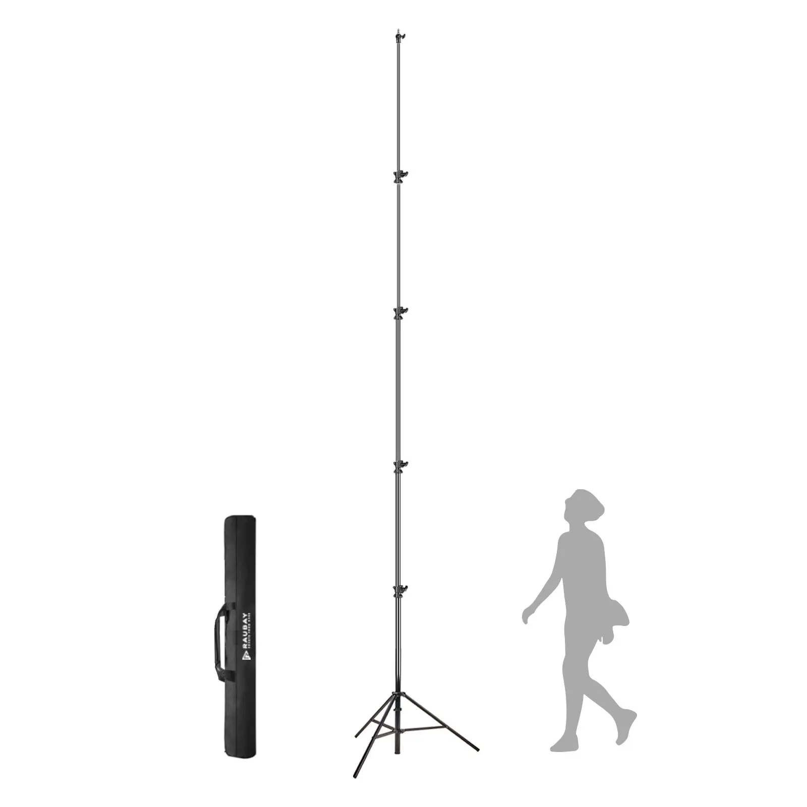 RAUBAY 16′ Tall Tripod Light Stand TT480 Extreme Tall Video Camera Sports Tripod for Recording All the Sports Playground