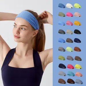 Elastic headband Sports headband Women's antiperspirant sweat-absorbing running Fitness yoga headscarf Headband Hair band Women's wide edge