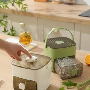 1pc Ice Cube Mold with Press-On Lid - Large Capacity, Double-Layer Design, Food-Grade Plastic Storage Tray, Suitable for Freezer - Perfect for Whiskey and Cocktails, Essential Kitchen Gadget