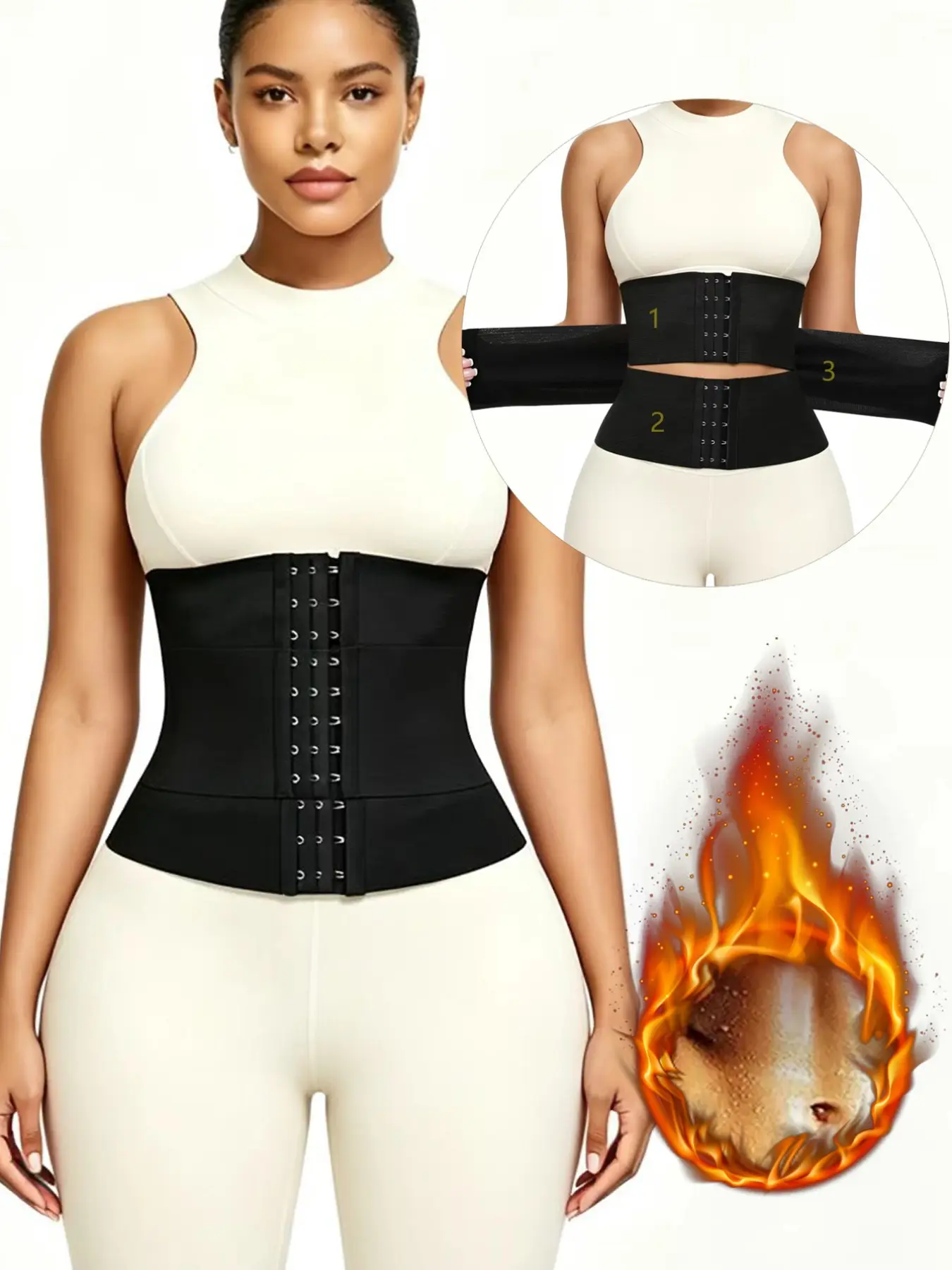 Shaping Compression Waist Trainer, Postpartum Belly Control Belt, Fishbone Design, Women's Waist Support, Slimming Abdomen Band, Firm Control Shapewear, Shapewear, Neoprene
