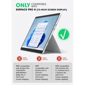 SUPCASE Unicorn Beetle Pro Series Rugged Protective Case for Microsoft Surface Pro 8 (2021), Black