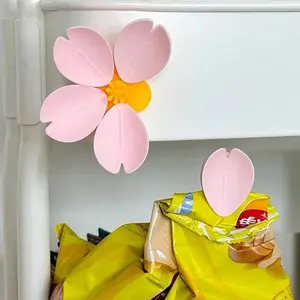 Magnetic Flower Sealing Clips, Kitchen Refrigerator Adhesive Bag Clamps, Snack Seal Clips, Durable Magnetic Closure, Easy-To-Use Design