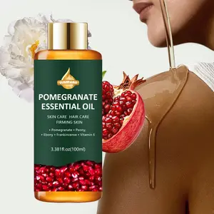 Pomegranate Skin and Hair Care Essential Oil, containing pomegranate, peony, frankincense, and vitamin E, has a natural scent, provides long-lasting hydration, Moisturizing, and is suitable for both men and women as a Body Care massage oil