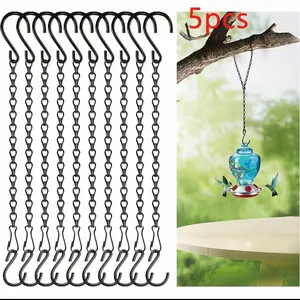 5pcs 10-Inch Durable Hanging Chain with S-Hook,Adjustable Iron Plant Hanger, Indoor/outdoor Use,Perfect for Plants, Bird Feeders, Lanterns