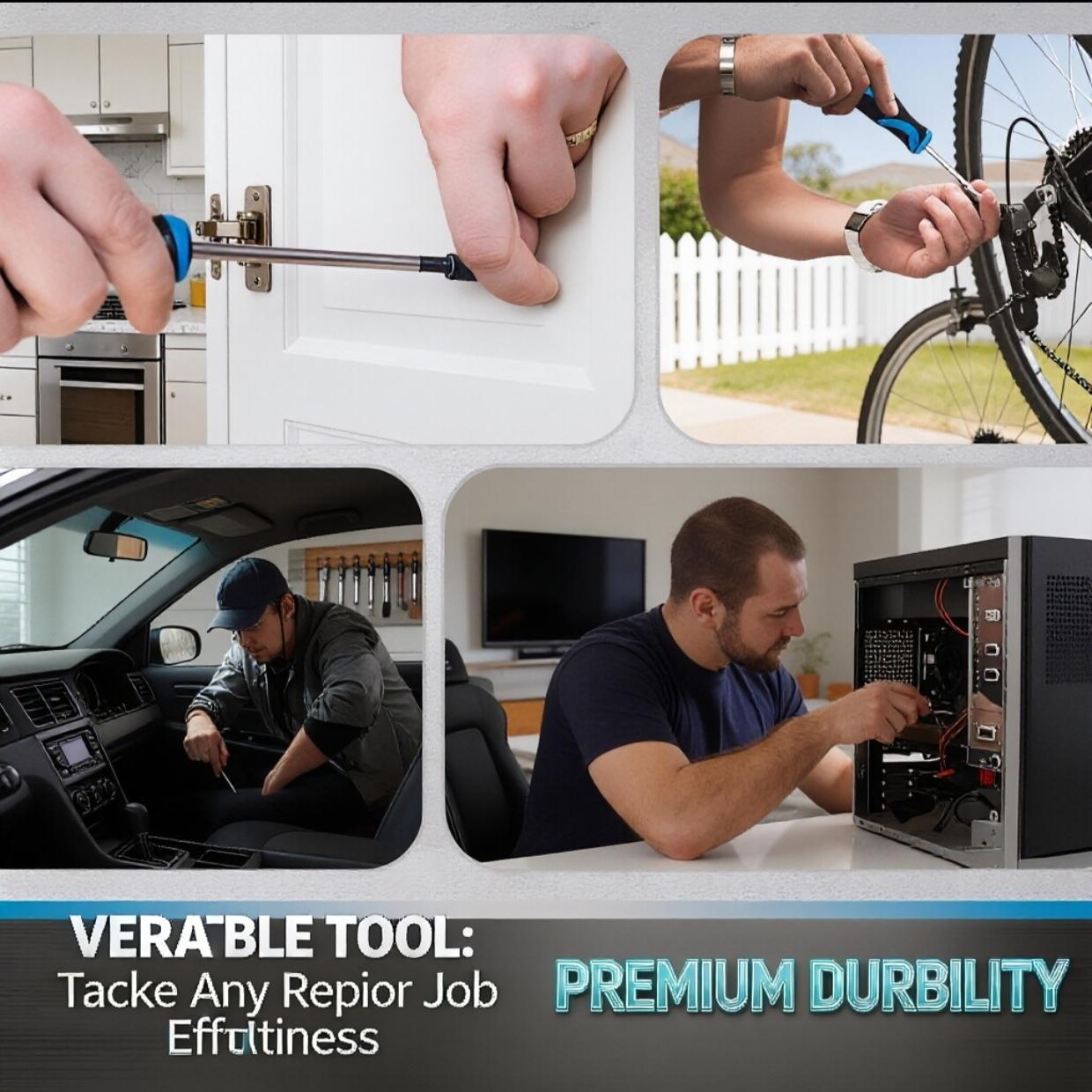 11-Piece Screwdriver Set, High Hardness and Toughness, Professional Tool Material, Ultra-Hard and Strong Magnetic, Large and Small Sizes, Stubby Screwdrivers, Phillips and Slotted Screwdrivers, for Home Use