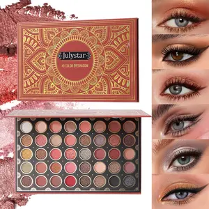 40-Color Shimmer Matte Eyeshadow Palette Compact | Highly Pigmented Velvet & Metallic Finishes, All Over Glimmer, Blendable Neutral Nude & Glitter Shades, Professional All-in-One Makeup Kit, Travel-Friendly Cosmetic Set, Gift for Beginners & Artists