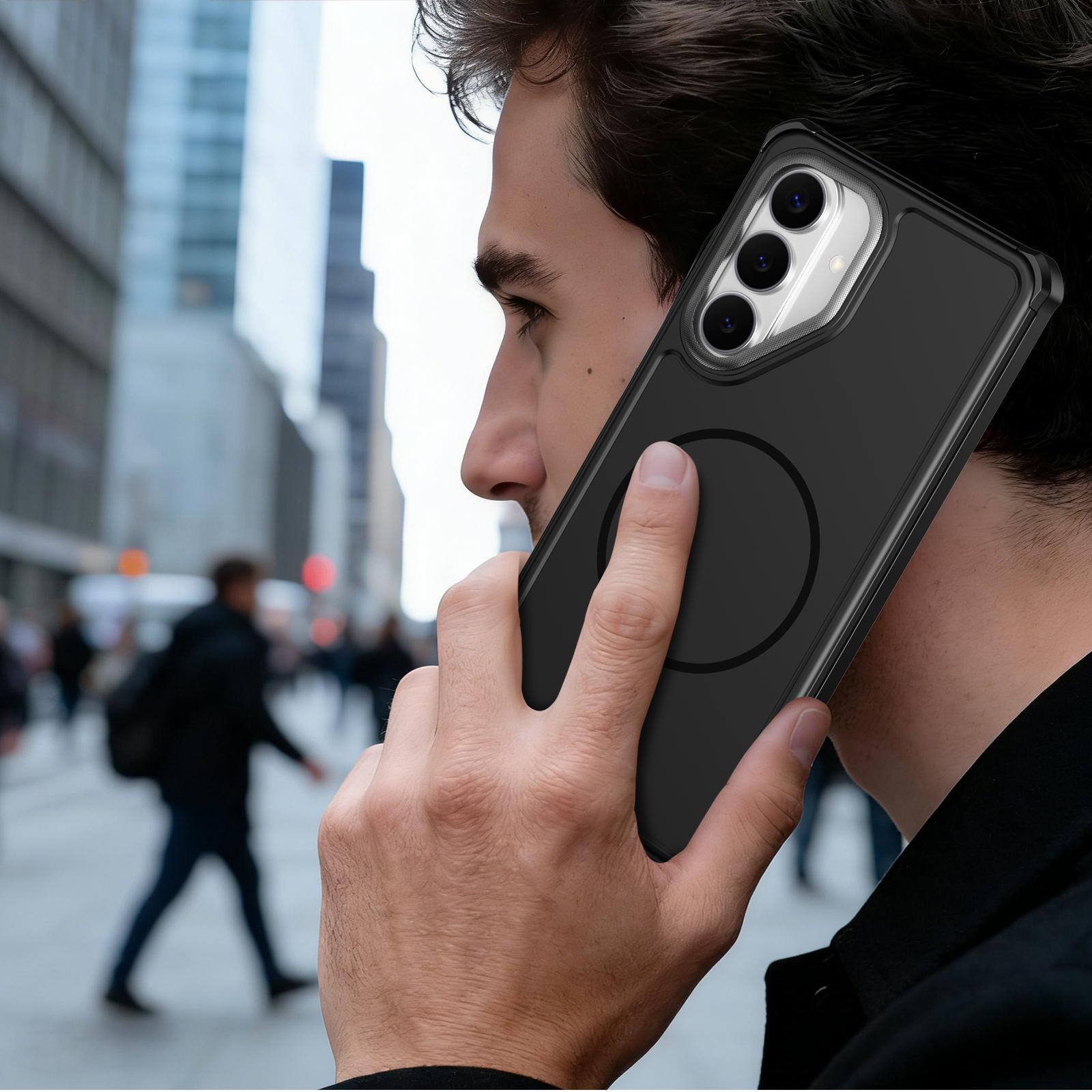 MagSafe Magnetic Smartphone Case, Premium Protective Cellphone Cover & Accessory - 1-Stick Suction, 2H Full Charge, Plated Camera Frame, Anti-Slip Buttons, Shockproof Full-Body Protection, Matte Translucent Design, Accessories
