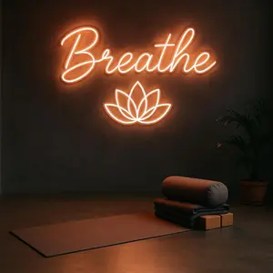 Breathe Neon Sign – LED Home Decor | Neon Vibes