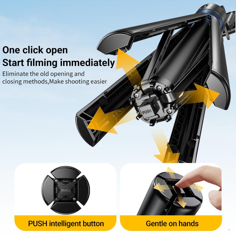 NEW 360-Rotatable Selfie Stick Tripod,Rechargeable Smart Face Tracking Tripod With 2 Fill Light, Auto Face Tracking Phone Holder for Vlog, Live Streaming,Smartphone Camera Accessories New Selfie Stick  face tracking  tripod