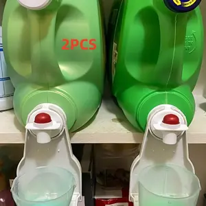 2pcs Laundry Detergent Dispenser Holder, Prevents Mess and Leaks, Keeps Washer Dryer Area Clean and Organized, Fits Most Bottle Sizes