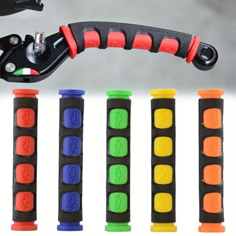 2pcs Soft Anti-Slip durable Brake Handle Silicone Sleeve Motorcycle Bicycle Protection Cover Protective Handlebar Accessories