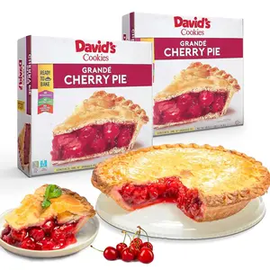 David's Cookies Ready To Bake Grandé Cherry Pie 10" 2-Pack - Classic Fruit Pies, Whole Tart Cherries - OU Kosher Dairy, Delicious Gourmet Dessert Gift Box for Valentine's Day, Birthday Celebrations