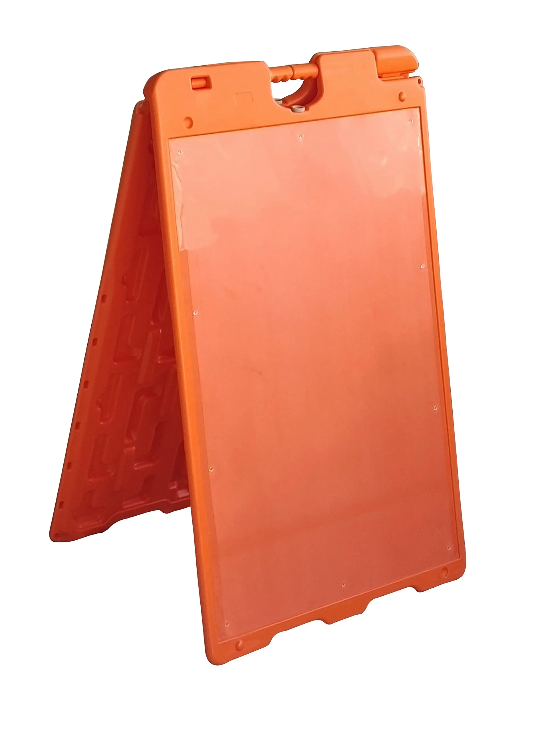 Jumbl Outdoor A-Frame Sandwich Signboard 24” x 36” Display Surface – w/PVC Sign Protector & Sand Fill Holes – Duel Display Signage Stand for Storefront Sidewalk Curb (Orange)