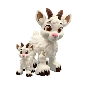 Billy Goat 3D Printed Figurines - Unique Home or Office Decoration, Farmhouse Ornaments with Multi-Colored Design and Realistic Details