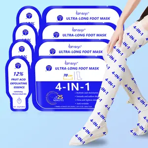 Lansiyi Ultra-Long Foot Mask For Dry Rough And Cracked Skin,Moisturizing Nourishing Feet Mask Socks,Foot Care Product For Women Men Smooth Exfoliation,Lmprove Dryness Cracking,Anti-Oxidation Brightening Foot Cream Strawberry Leg Skin Hydrating Nail