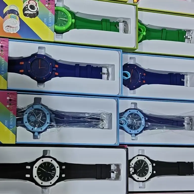 2026 New Model Unisex Quartz Watch Set - 2-in-1 Candy-Colored Fashion Accessory for Students, High Aesthetic Appeal, Popular Cross-Border Option