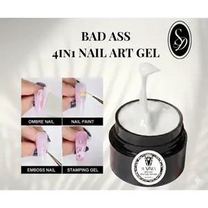 Bad Ass 4in1 Art Gel- Black or White Limited Edition Queendianna