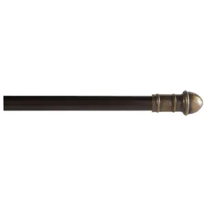 212 MAIN Oil Rubbed Bronze Dresden Cafe Rod (KN387-38), 48-84 in, Lightweight Slim Profile for Baby Room Decoration