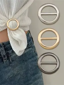 Women's Elegant Metal Scarf & Accessory Adjustable Clips, Durable Metal Pins, Fashionable Accessories for Scarves, T-shirts, and Belts, Fits Any Occasion