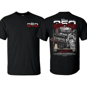 Men's True Chevy 350 V8 Engine Power T-shirt - Premium 100% Organic Cotton, Regular Fit, Made in USA