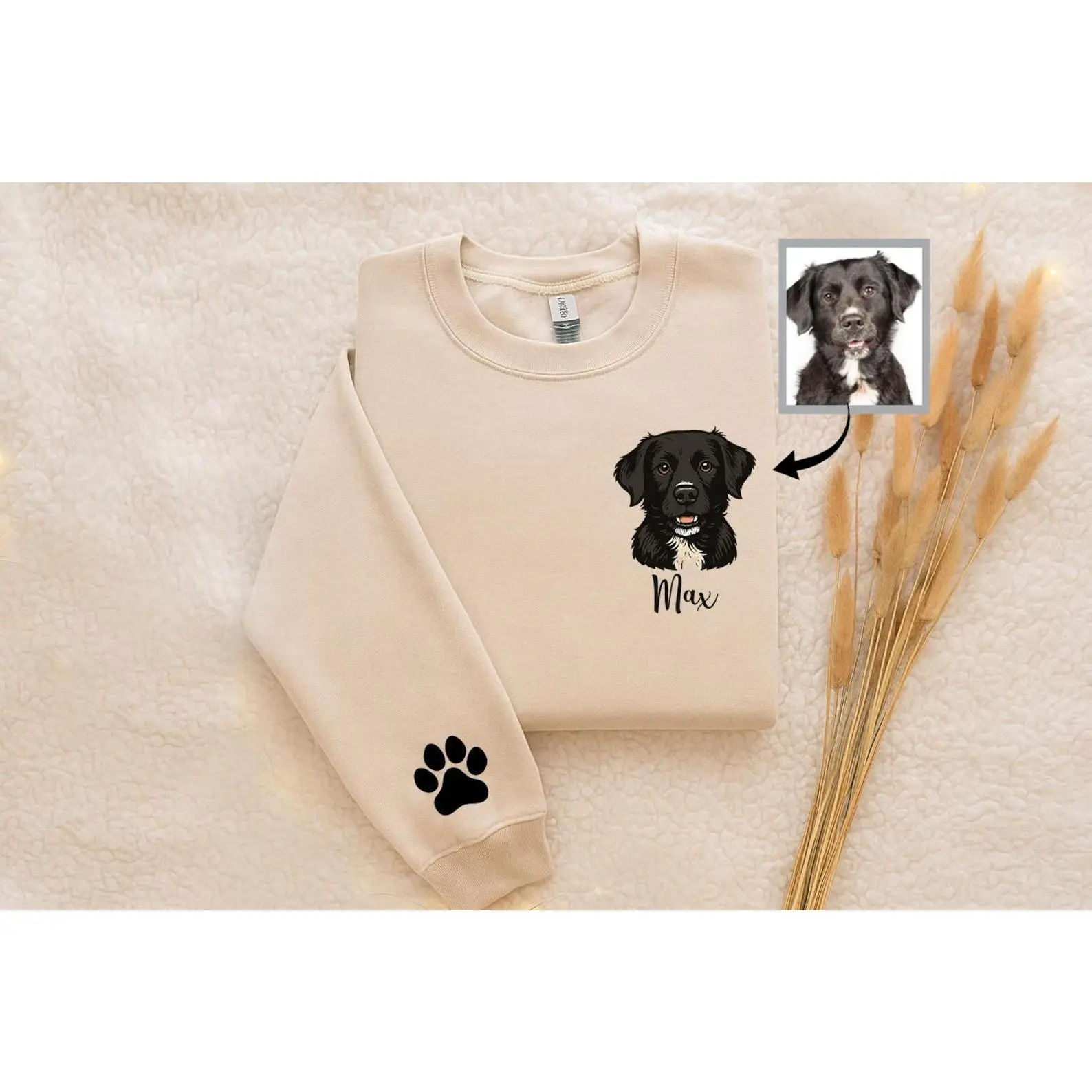 Custom Dog Sweatshirt, Sweatshirt with picture of pet on it, Pet Owner Christmas Sweatshirt, Custom Pet Face Sweatshirt, Dog Lover Gift