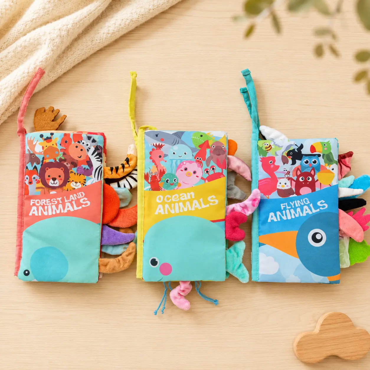 Soft Baby Book Toy - Newborn Boy Girl Shower Gift - Tummy Time Toy for Infant 0-6 6-12 Months - Touch and Feel Sensory Crinkle Book - Baby Boy Girl Gift