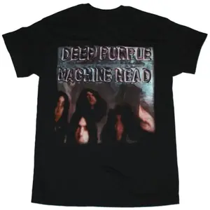 DEEP PURPLE MACHINE HEAD ALBUM New Black Vintage T-Shirt Cotton Fabric