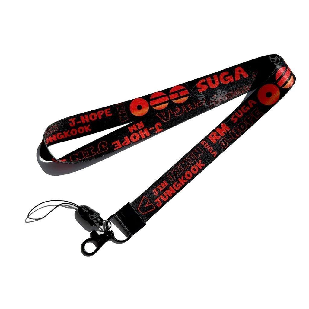 FANMADE LAYARD SUPPORT LIGHT STICK - BTTS Phone Strap, Kpop Lightstick Strap with Random Stickers | Light Stick Lanyard | Phone Case Strap, Concert Tour Strap