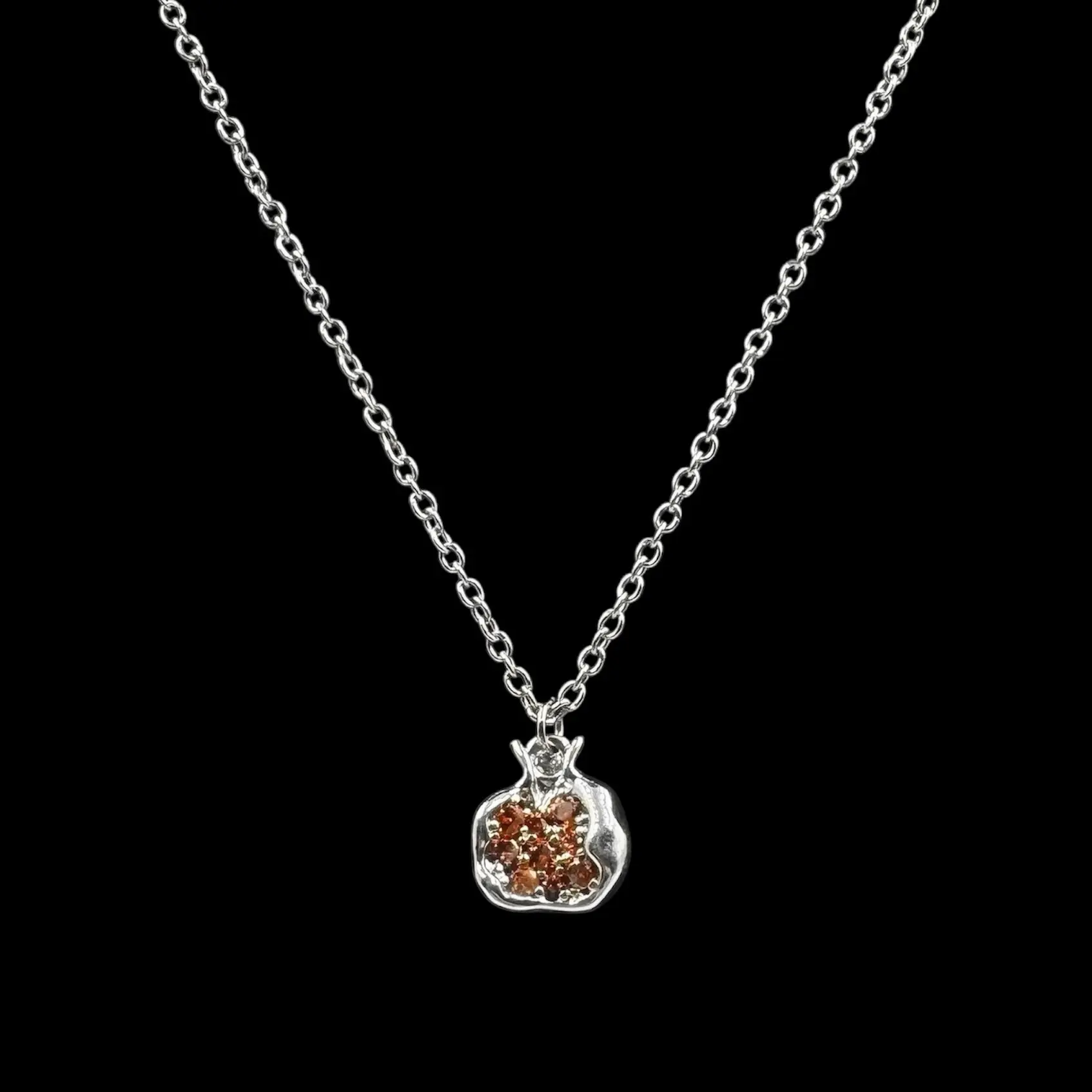 Mini Silver Persephone’s Pomegranate Necklace
