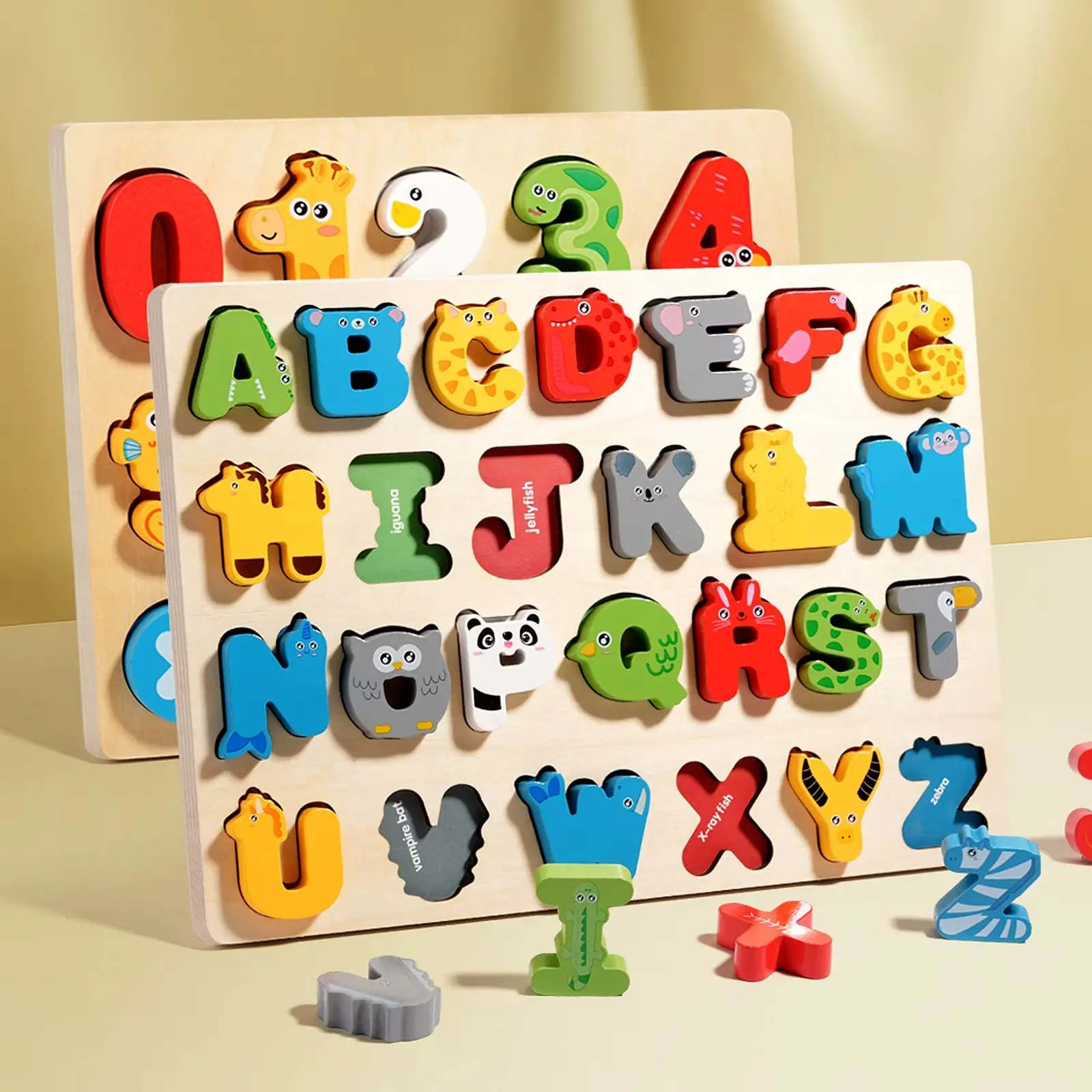 3D Colorful Alphabet Number Puzzle, Montessori Wooden Educational Toy, Early Learning Math Shapes, Cognitive Development Game for Kids, Shape Recognition Puzzles, Wooden Handmade Puzzle, Wooden Jigsaw Puzzle, Montessori Puzzles Gift