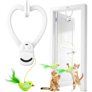 Interactive  Toys for Indoor Cats: Automatic Flying Bird  Wand Chase Exercise Enrichment , USB Rechargeable Durable Safe   for Bored Kittens Adult Multi  Households
