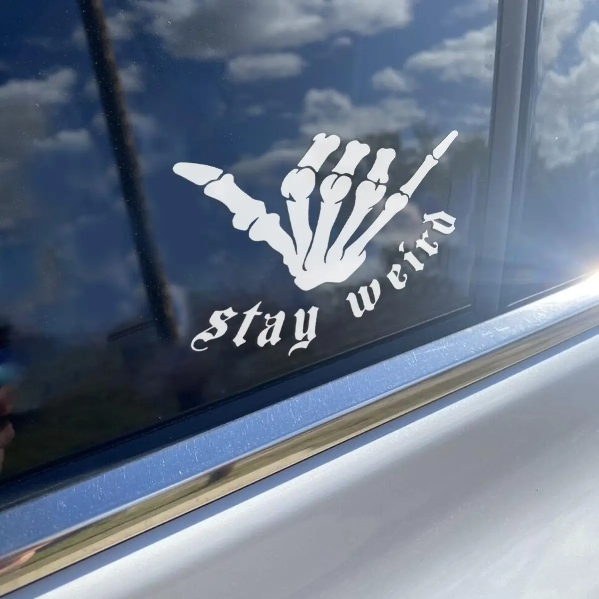 Skeleton Hand Design Car Sticker, Creative Design Car Decal for Tumbler Laptop, Universal Car Accessories for Men & Women