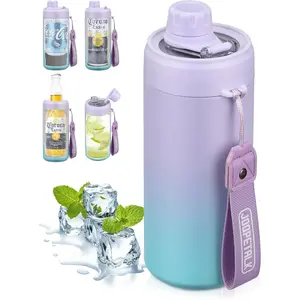 Universal Can Cooler with Lid - 4-in-1 Insulated Cooler for 12oz Cans & Bottles, 100% Leak-Proof Water Bottle, Dishwasher Safe, for Beer, Soda & Energy Drinks