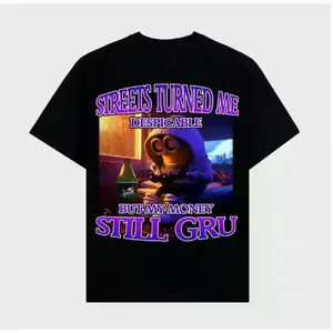 Minions Meme T-Shirt – Vintage Despicable Graphic Tee, Funny Oversized Streetwear for Teens & Young Adults, Trendy 2026 Cartoon Aesthetic Unisex Casual Top, Cool Meme Shirt for School, Parties & Daily Style