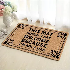 Because I'm Not a Liar Funny Doormat for Entrance Way with Non Slip Backing Indoor/Outdoor Welcome Mats Home and Office Decorative Rug house livingroom bedroom nursery home decor non-slip stair plush modern floor rug Spooky Ghosts Bats Cat Skull Set use