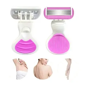Women's Stainless Steel Razor Blade Shell Design, Anti-Cut Safety Shaver Hair Removal for Legs Armpits Pubic Hair Full Body Use, Gentle & Effective Grooming Tool