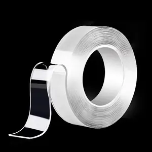 Nano Double-Sided Heavy Duty Tape - 9.84ft Removable Clear Mounting Tape for Indoor Use, Wall, Carpet - Strong, Washable, Traceless Adhesive for Ideal for Home Decor, Carpet Fixing, Photo Frames, Office Organization, and Multipurpose Daily Use