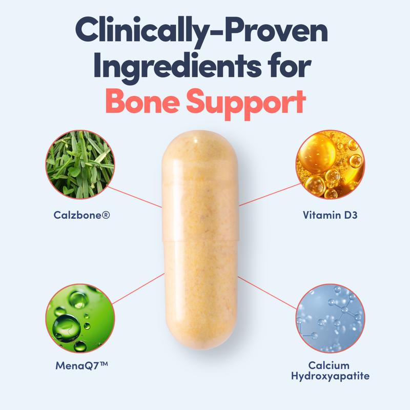 1MD Nutrition OsteoMD -Comprehensive Bone Density Support - Vitamin D3 & K2, Calcium & Calzbone Extract