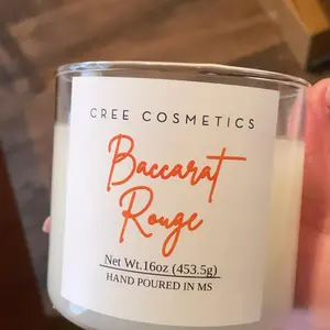 Baccarat Rouge 3 Wick Candle Decor Scented