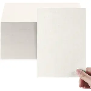 Linen Cardstock Invitation Cardstock Heavyweight Printer Paper 92lb 250gsm Index Cards for Printer Cover Postcards Blank Flash Note Greeting(Cream)