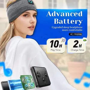 Perytong Bluetooth Sleep Headband with Speakers for Sleep Travel & Fitness Advanced Battery 10H Play Time 2H Charge Time
