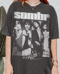 Retro 90's Comfort Colors Sombr T-Shirt, Sombr World Tour Music Fan Bootleg Tee T-Shirt, Gift For Women and Man