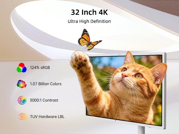 KTC MEGAPAD 32" 4K UHD Smart Portable TV, 16+256GB Android 13, Google EDLA Smart Touch Monitor with 9500mAh Battery, Built-in Camera + Dual 6W Speakers
