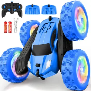 MIDIVIX Remote Control Car, Outdoor Toys RC Cars for Kids Ages 6-12, 4WD Double Sided Stunt Vehicle with Upgraded USB-C Modular Batteries, 5 6 7 8 9 10+ Year Old Boy Girl Birthday，Gifts
