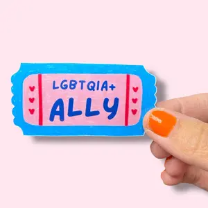 LGBTQIA Ally Vinyl Sticker | Equality | LGBTQIA | Pride | Politics | Equality | Social Justice | Pride Accessory | Pride Month | Safe Space, Safe Person