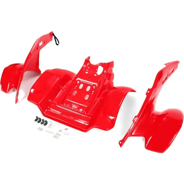 HECASA Front & Rear Fender Set - ABS Plastic Mud Guards with Fender Flares, Car Automotive Accessories Protector Compatible with 1986-1989 Honda TRX250R