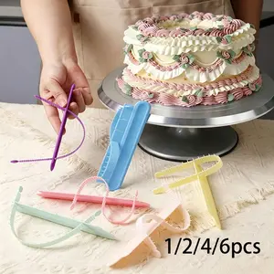 Cake Decoration Bending with Scale, Cream Decorative Skirt Marker, DIY Baking Tools, Arc-Shaped Lace Border, Fondant Baking Tool