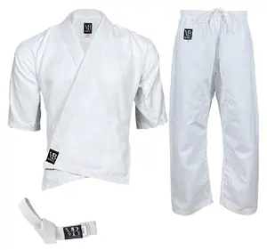 Victorbudo USA Karate gi Martial Arts Uniform With Free Belt, Lightweight White Karate Uniform for Kids Gi & Adult