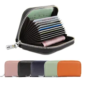 Men's Women's Essential Card Holder: Compact Mini Purse with Secure Zipper Pocket & Dedicated Card Slots