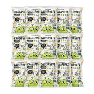 CauliPuffs 15pk White Cheddar Puffs Snack Size: Non Gmo, Gluten Free, Baked with Avocado Oil, Made in a Nut-Free Facility